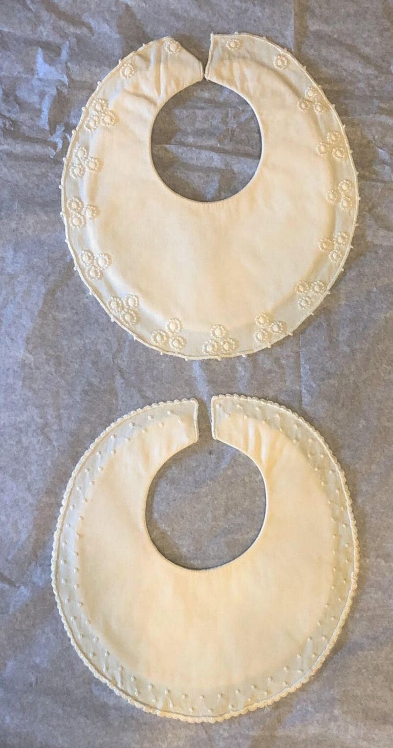          Bibs: Two Embroidered Baby Bibs picture number 1
   