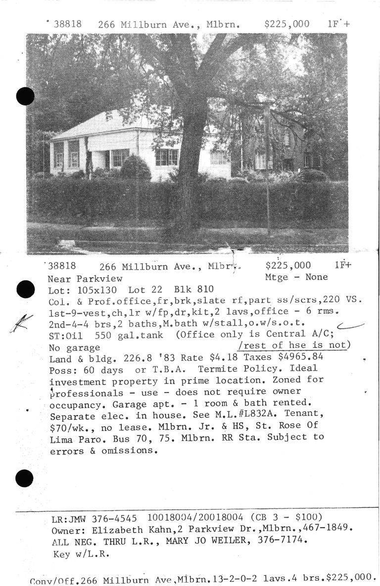          266 Millburn Avenue picture number 1
   