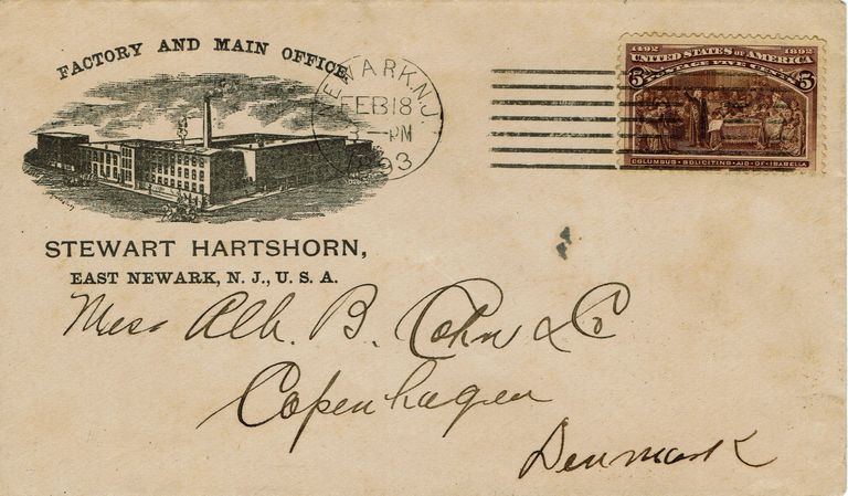          Hartshorn: Stewart Hartshorn Factory Envelope, 1893 picture number 1
   