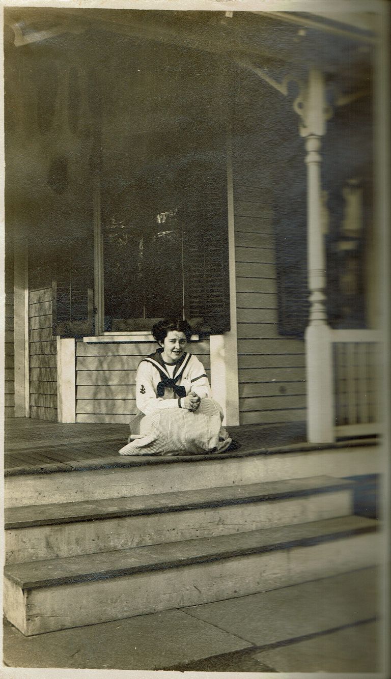          Marshall-Schmidt Album: Young Girl Seated on Porch picture number 1
   