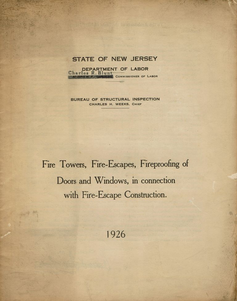          Fire Department: Fire-Escape and Fireproofing Regulations, 1926 picture number 1
   