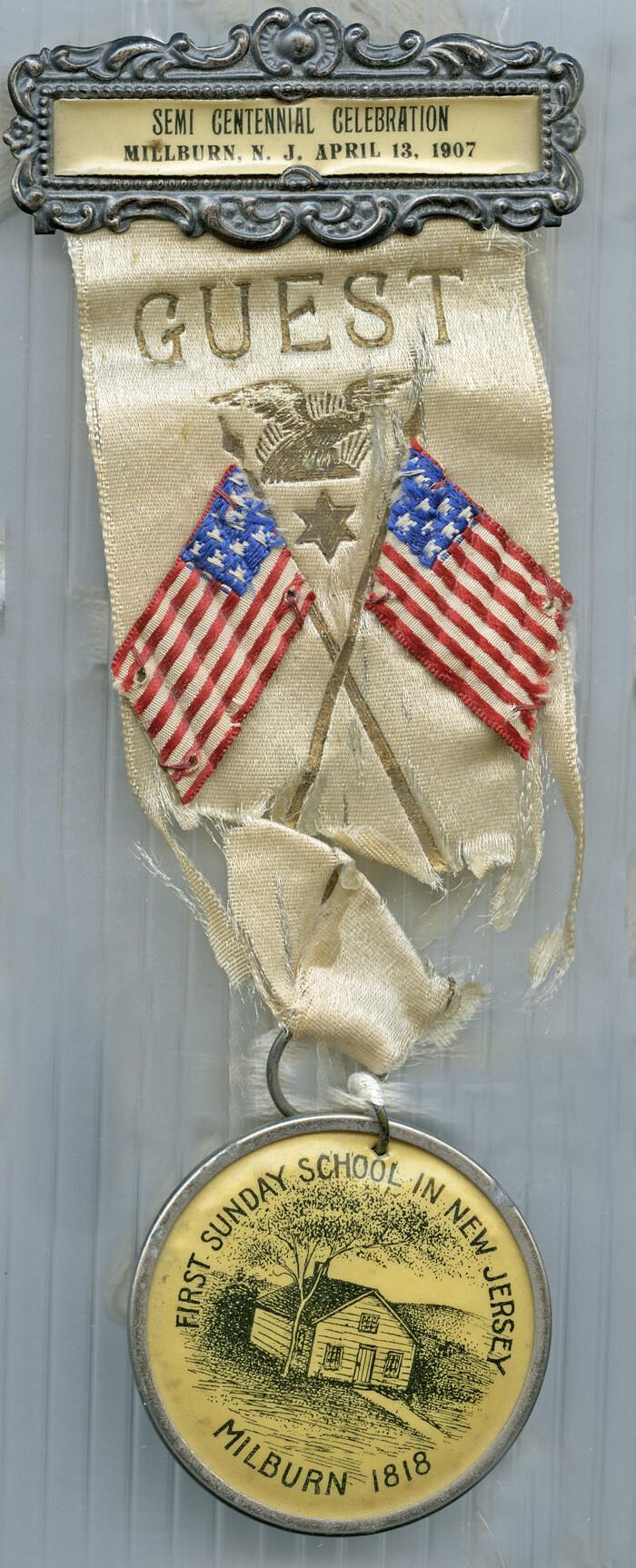          1907 Millburn Semi Centennial Celebration Ribbon-Medal picture number 1
   