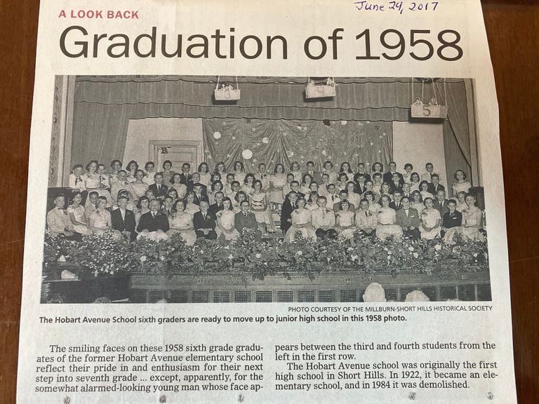          Hobart Avenue School: Newspaper Entry on Class of 1958 picture number 1
   