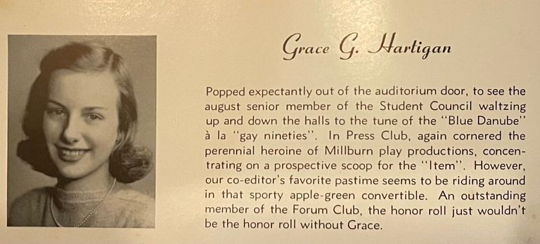          Hartigan: Excerpt from the Millburn High School Millwheel Yearbook, 1940 picture number 1
   