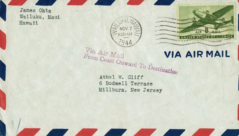          Cliff: Athol W. Cliff Envelope, 1944 picture number 1
   