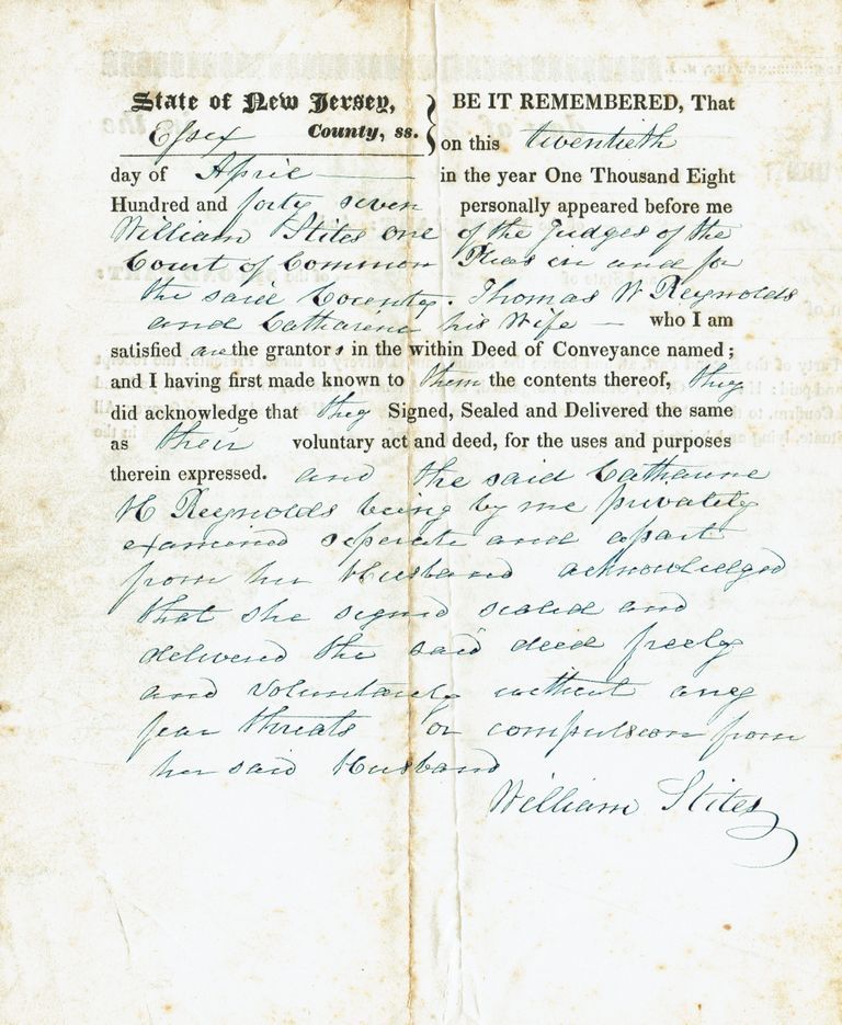          Reynolds Deed, 1847 picture number 1
   