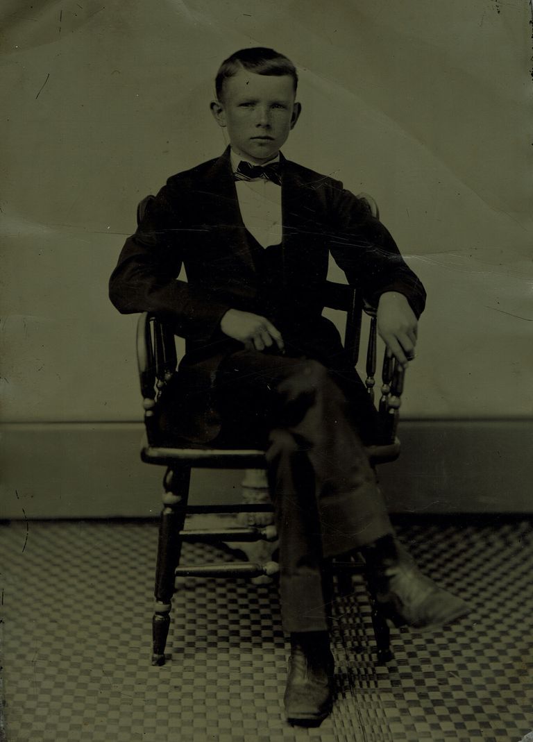          Photograph: Boy Seated, undated picture number 1
   