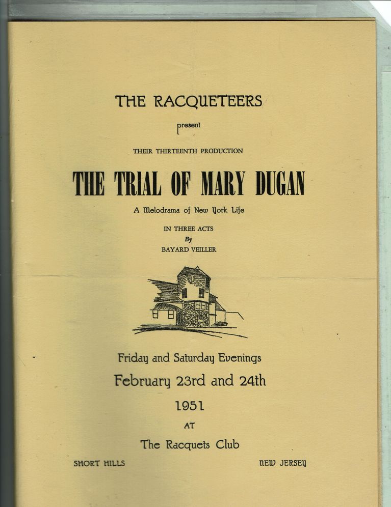          Racqueteers Trial of Mary Dugan Program 1951 picture number 1
   