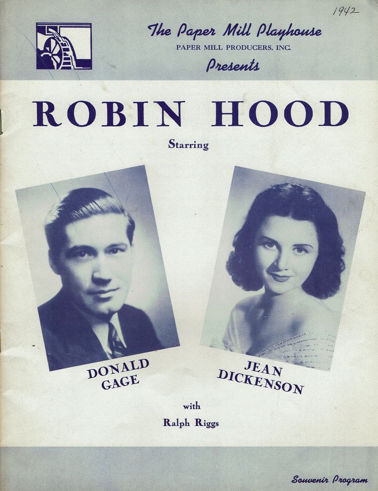          Robin Hood, 1942 Souvenir Program Paper Mill Playhouse picture number 1
   