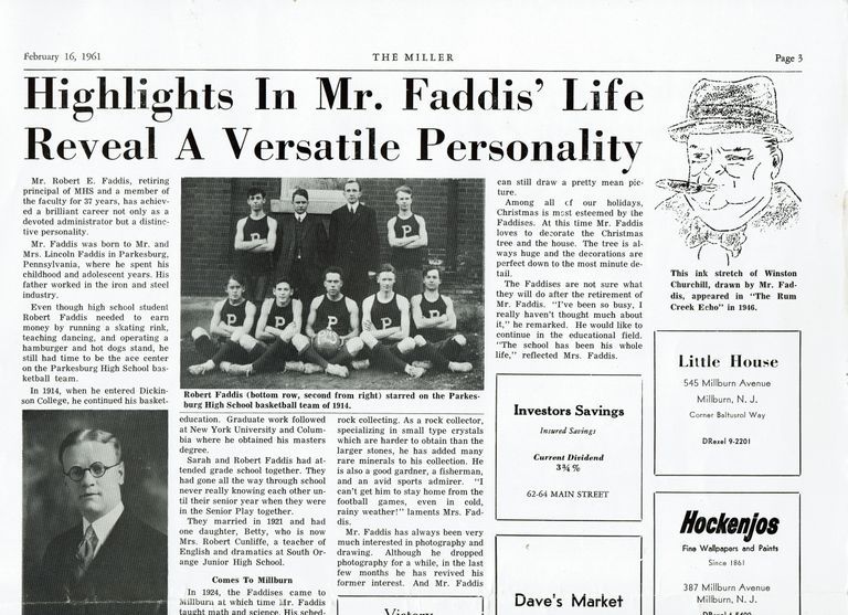          Faddis: Millburn High School Paper 