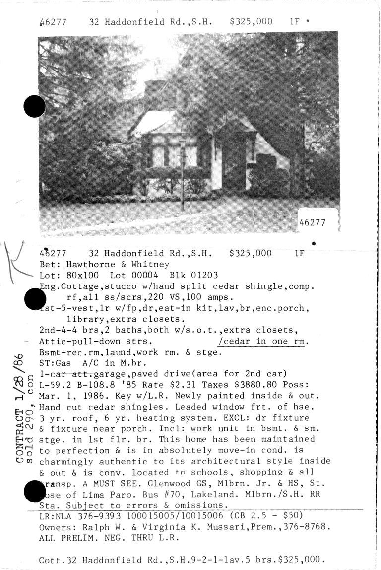          32 HADDONFIELD ROAD picture number 1
   