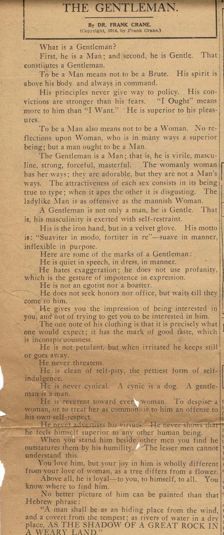          Kellogg: Dr. Frank Crane Clippings, 1914 picture number 1
   