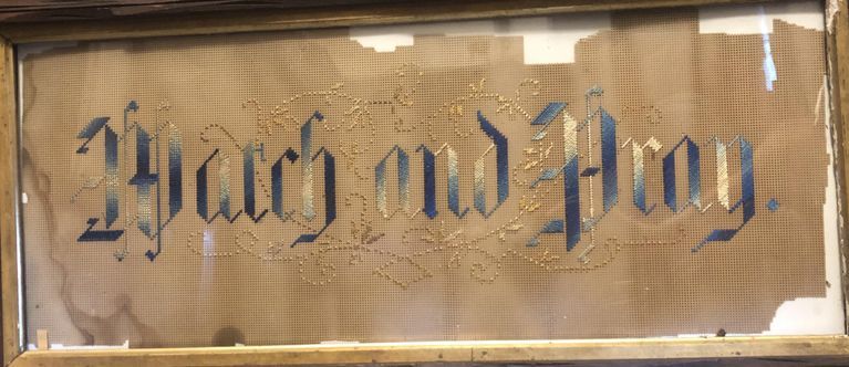          Bessie Kellogg framed embroidery
   