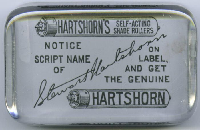          Hartshorn: Stewart Hartshorn Advertising Glass Paperweight picture number 1
   