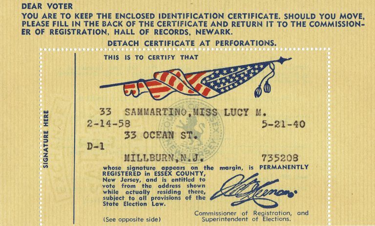          Sammartino: Lucy Sammartino Voter Registration Card picture number 1
   