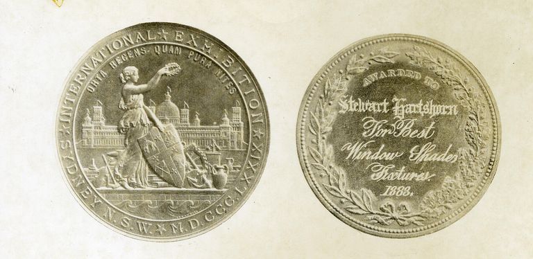          Hartshorn: Hartshorn Shade Roller Medal 1888 International Exposition, New South Wales picture number 1
   