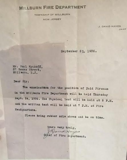          Fire Department: Examination for Paid Fireman Position Letter,1936 picture number 1
   