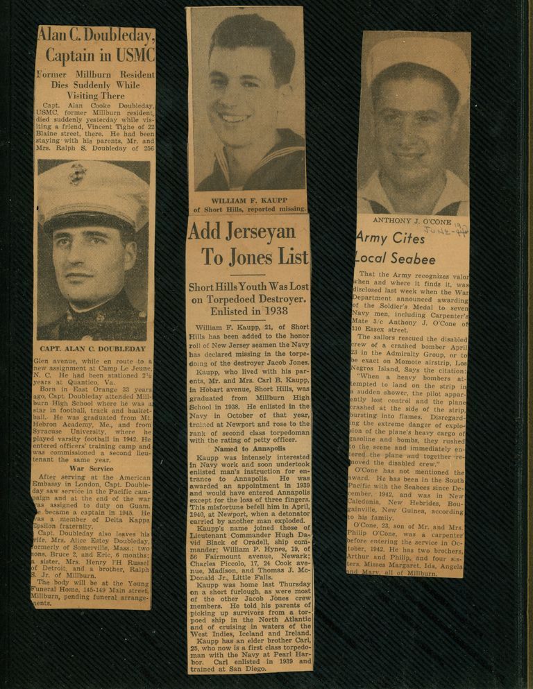          Gallitelli: World War II Clippings: Doubleday, Kaupp, O'Cone picture number 1
   