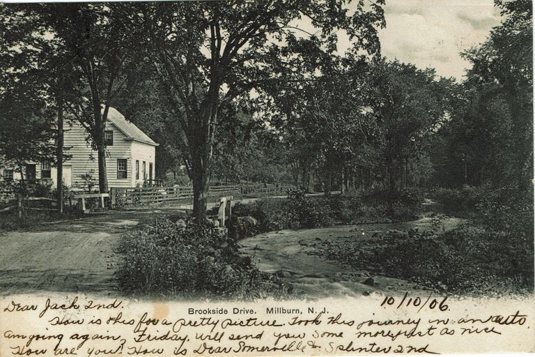          Brookside Drive: Brookside Drive with House, Millburn, 1906 picture number 1
   