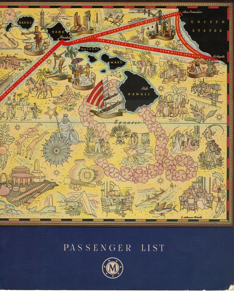          Hartshorn: Stewart & Ernestine Hartshorn's Honeymoon, Passenger List, 1947 picture number 1
   