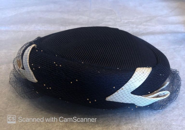          Hat: Blue and White Mesh Lined Vogue Gowns Cap picture number 1
   