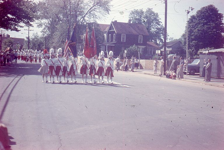          Centennial Parade: Marching Bands and Twirlers, 1957 picture number 1
   