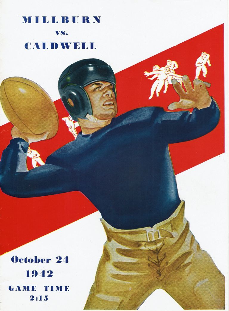          Football: Millburn vs. Caldwell Football Program, 1942 picture number 1
   