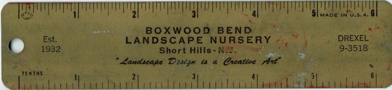          Boxwood Bend Nursery: Metal Ruler from Boxwood Bend Nursery picture number 1
   