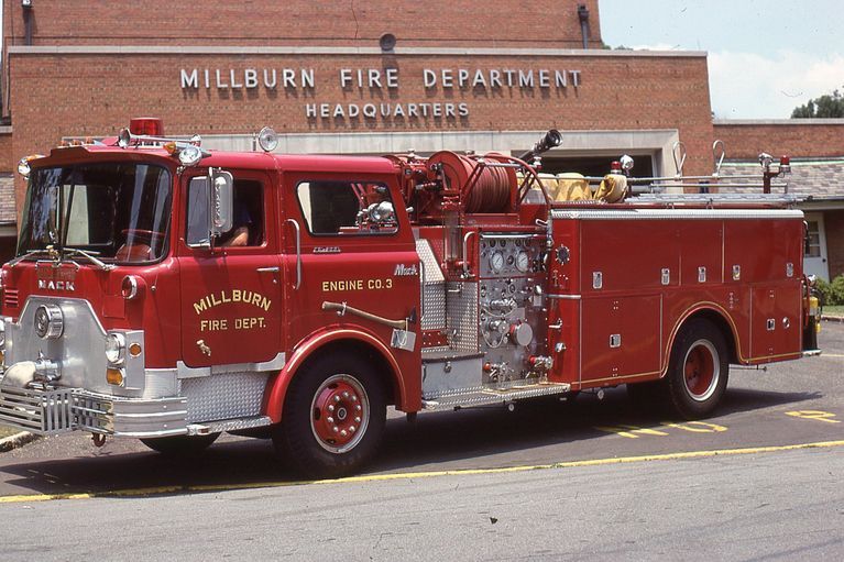          Fire Department: mack CF 1250/500 1972 Firetruck at Millburn Fire Station, 1979 picture number 1
   