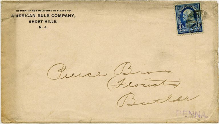          American Bulb Company envelope, 1897 picture number 1
   
