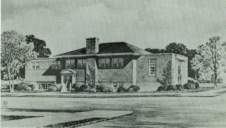          Millburn Free Public Library Architect's Sketch, 1953 picture number 1
   