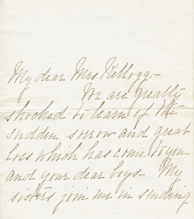          Kellogg: Condolence Letter from Elizabeth Cox, 1915 picture number 1
   