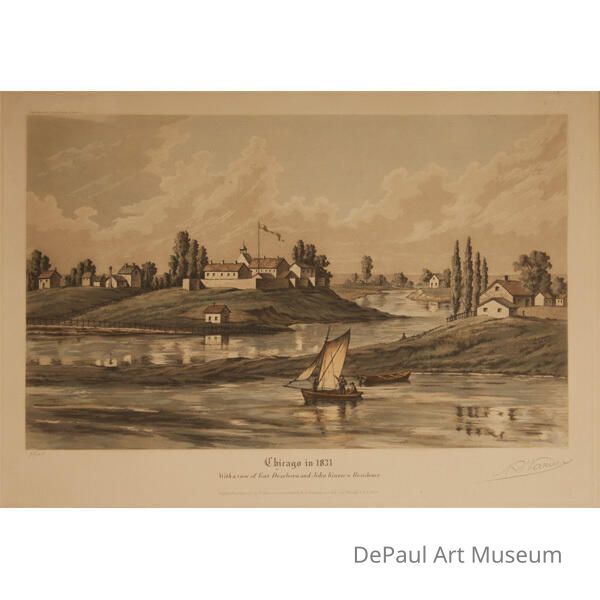 1831, Fort Dearborn & Kinzie's Residence