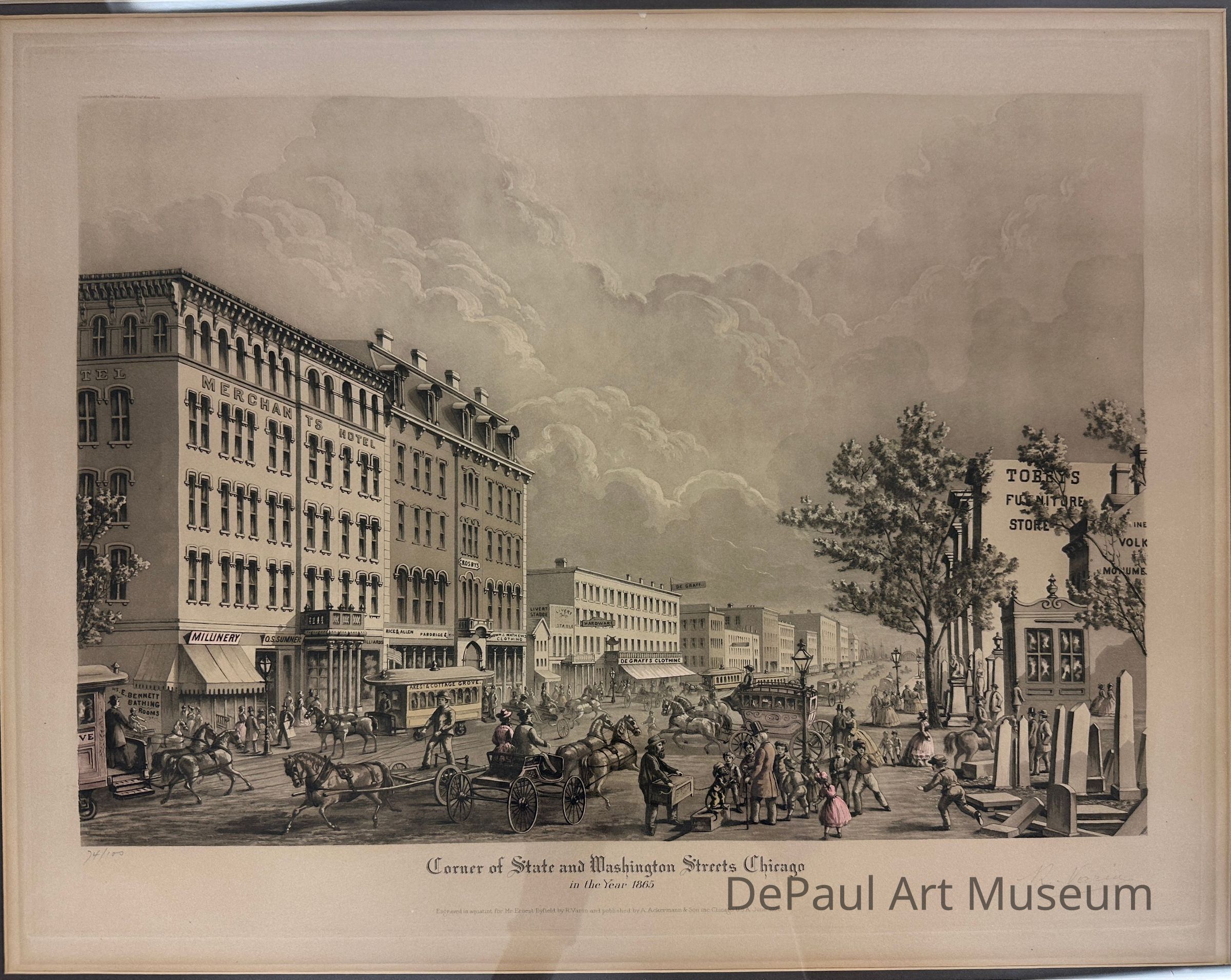Corner of State/ Washington, Chicago in 1865