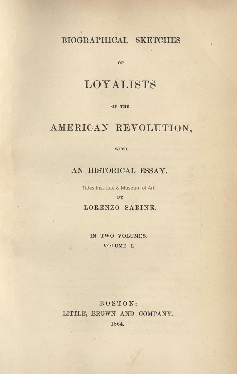 Lorenzo Sabine | Biographical Sketches of Loyalists of the American Revolution [2nd Edition] | 1864 - Image 2