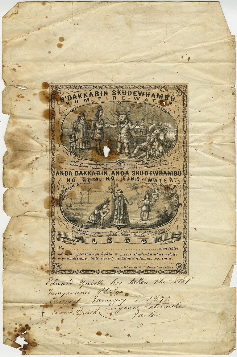 Passamaquoddy/English Temperance Pledge | 1870