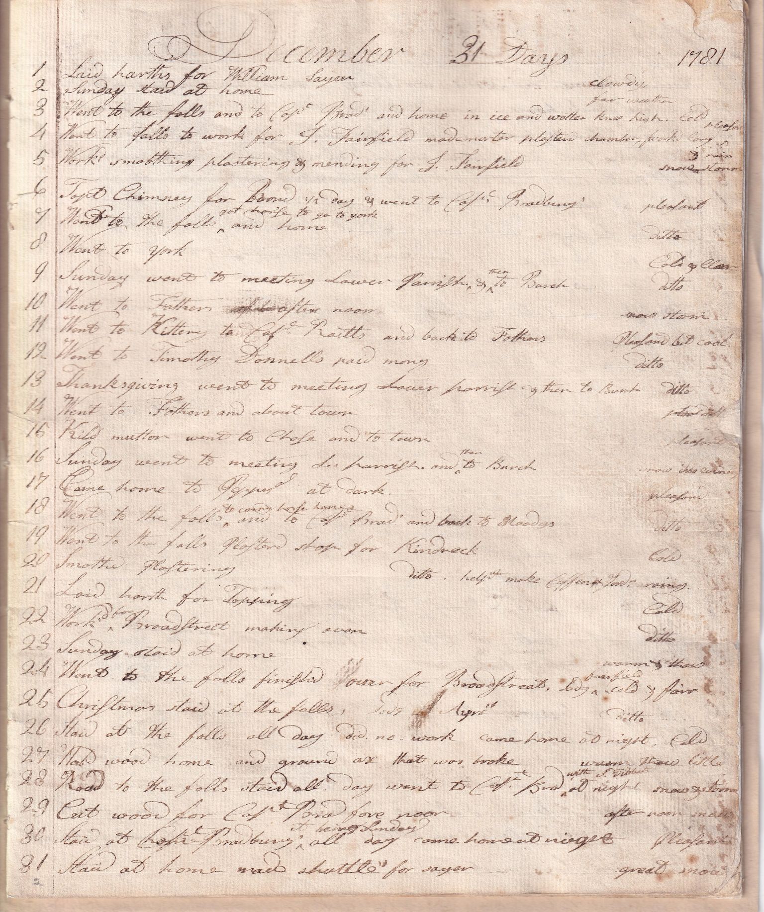 Benjamin Simpson (1755-1849) Diaries