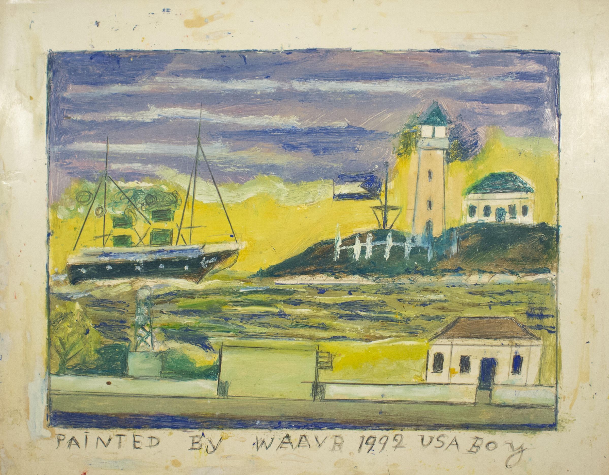 Untitled (Cruise Ship by PI Lighthouse with Buoy) picture number 1