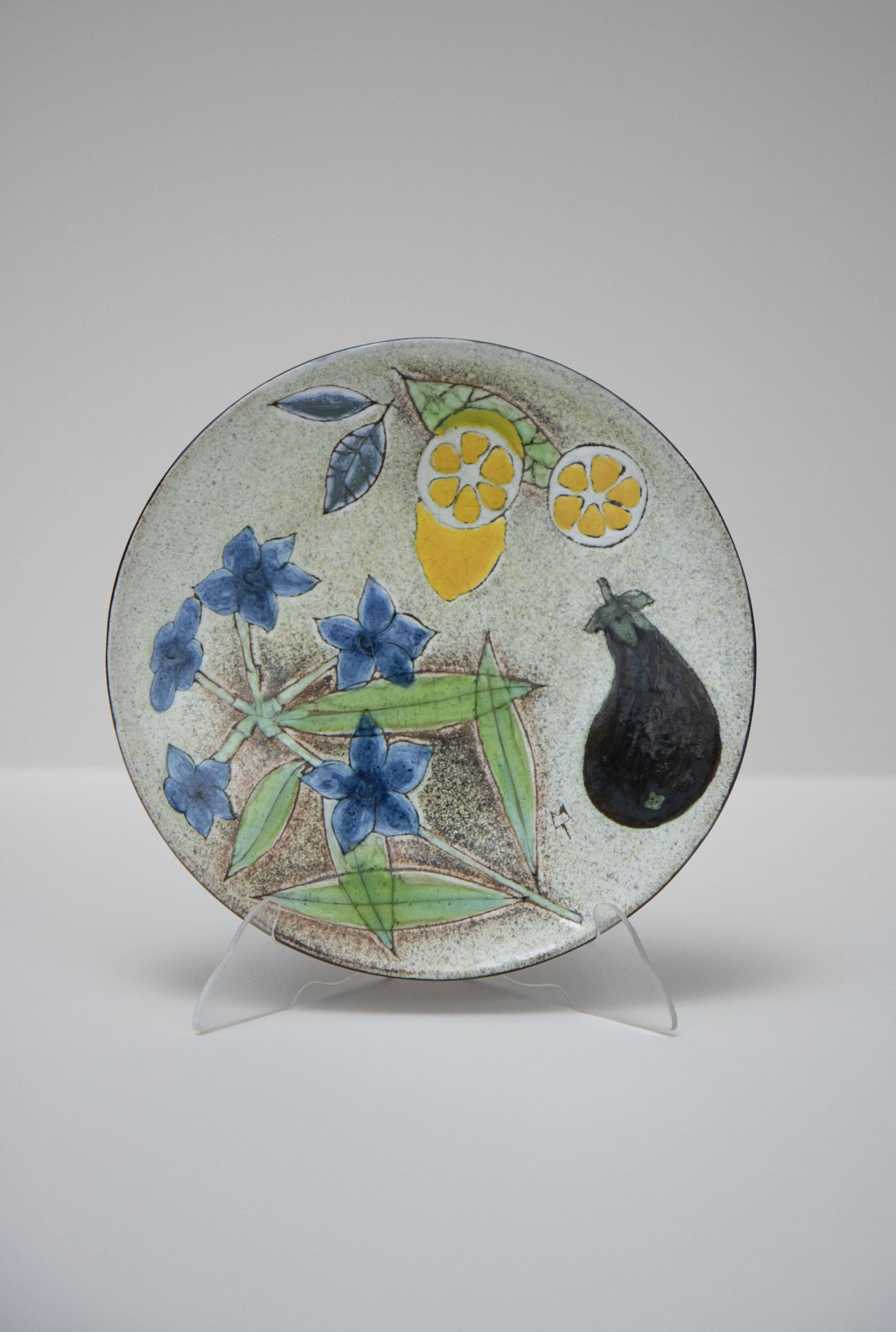 Untitled Plate (Lemon, Eggplant,Blue flower 3 of 5) picture number 1