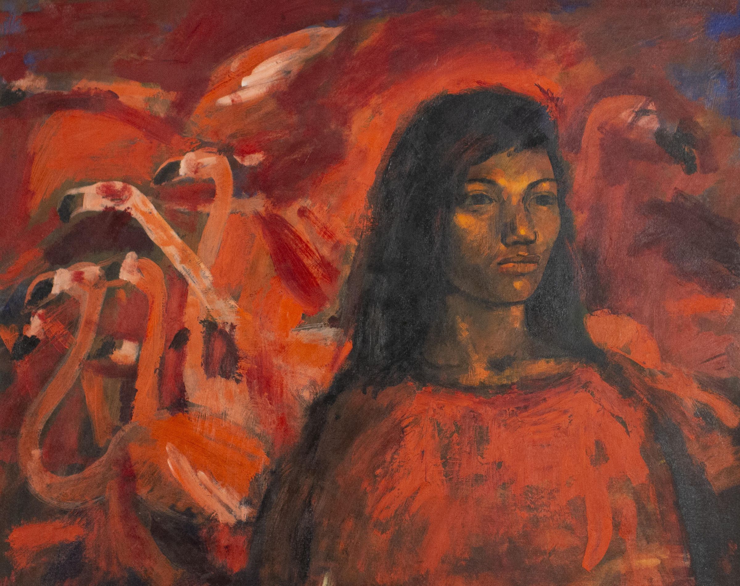 Woman With Flamingoes picture number 1