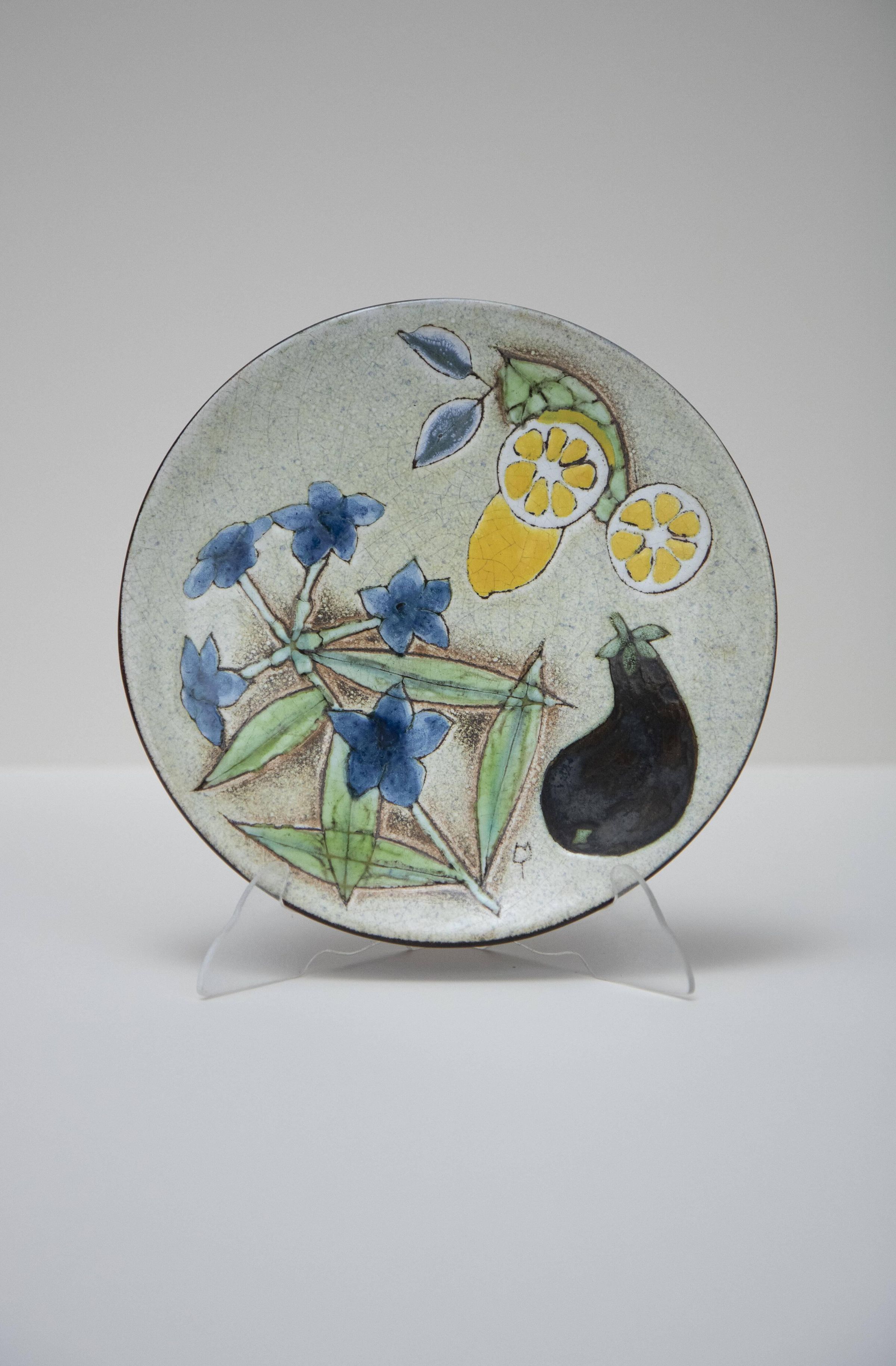 Untitled Plate (Lemon, Eggplant,Blue flower 5 of 5) picture number 1