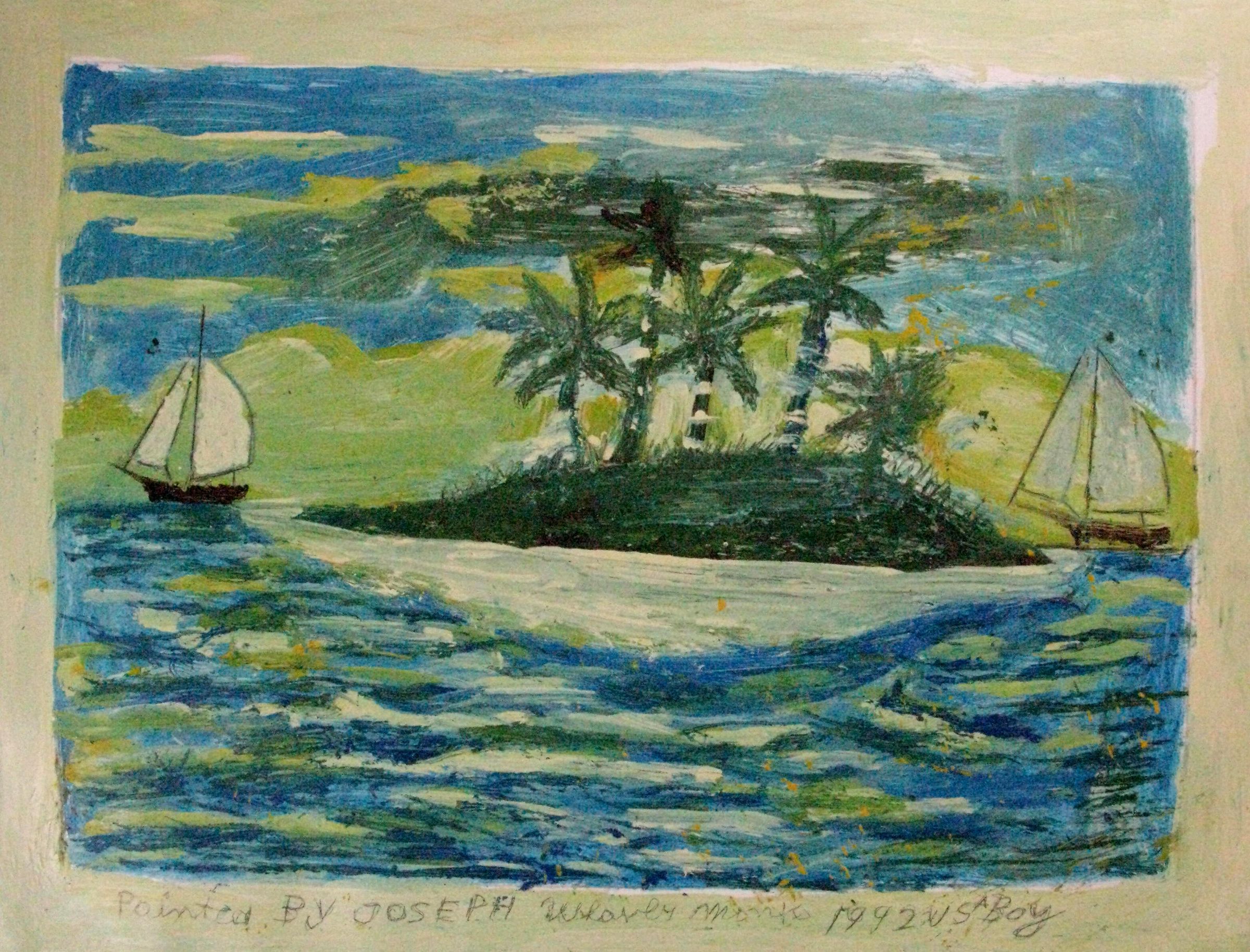Untitled (Cay With Two Sailboats) picture number 1