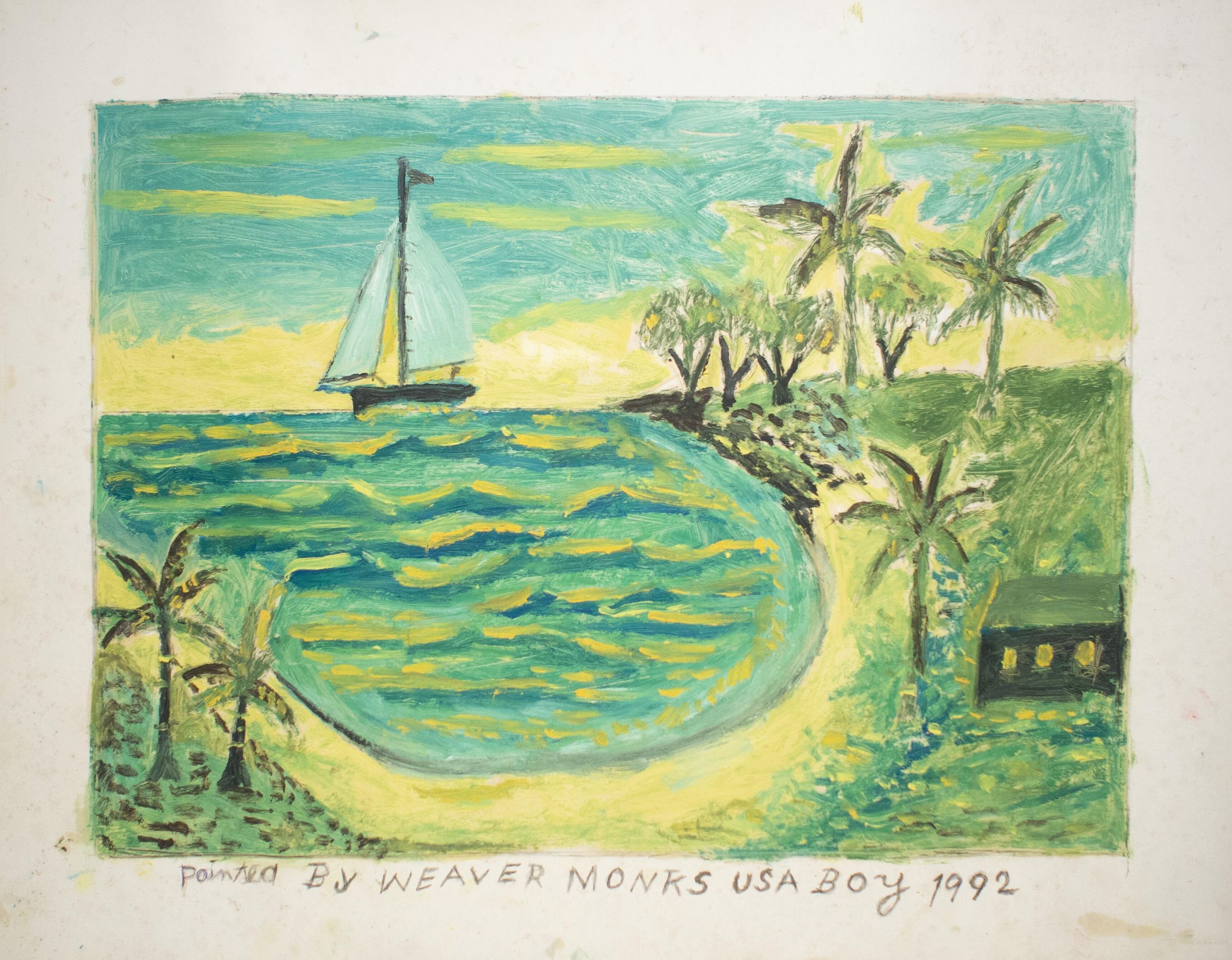 Untitled (Sailboat in Round Bay) picture number 1