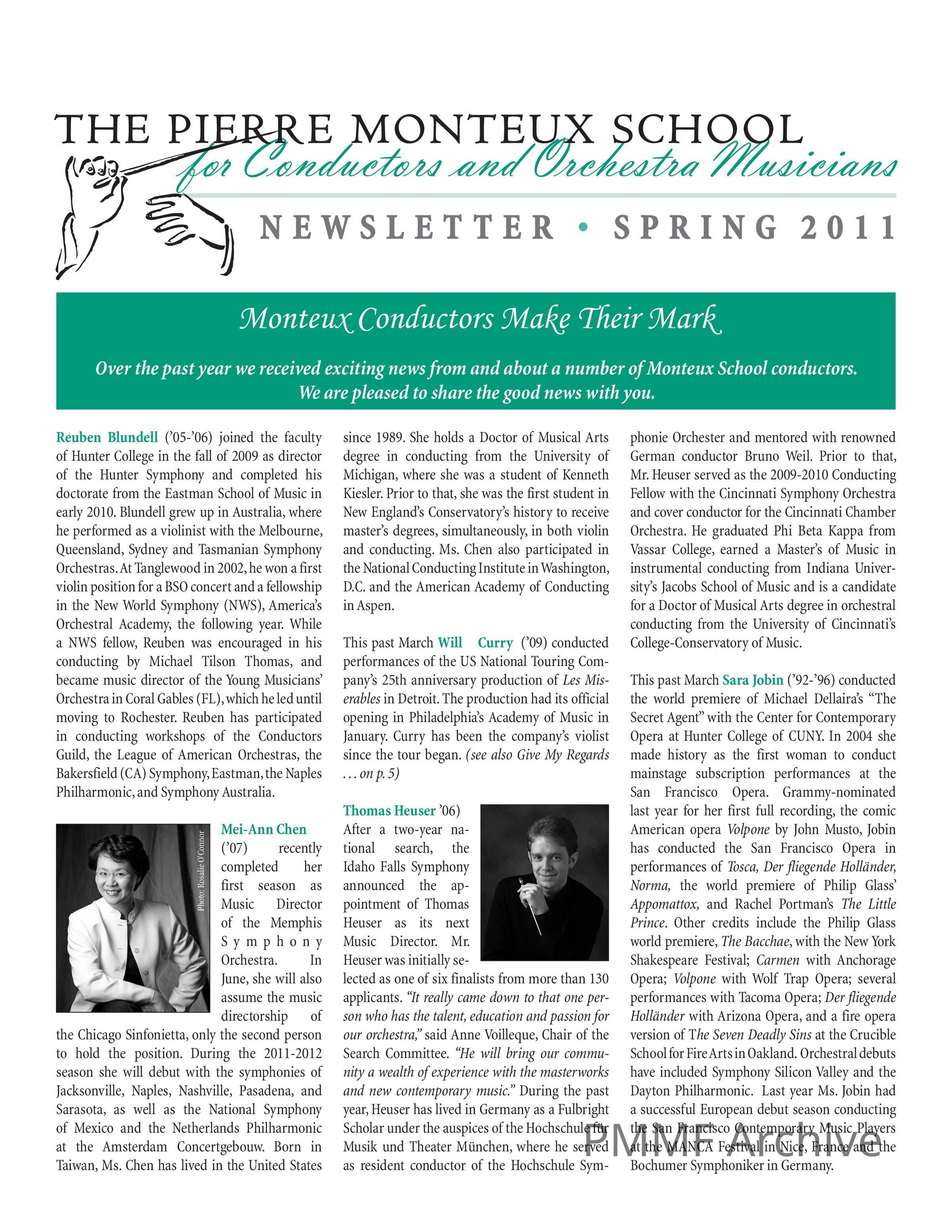 Spring 2011 Newsletter