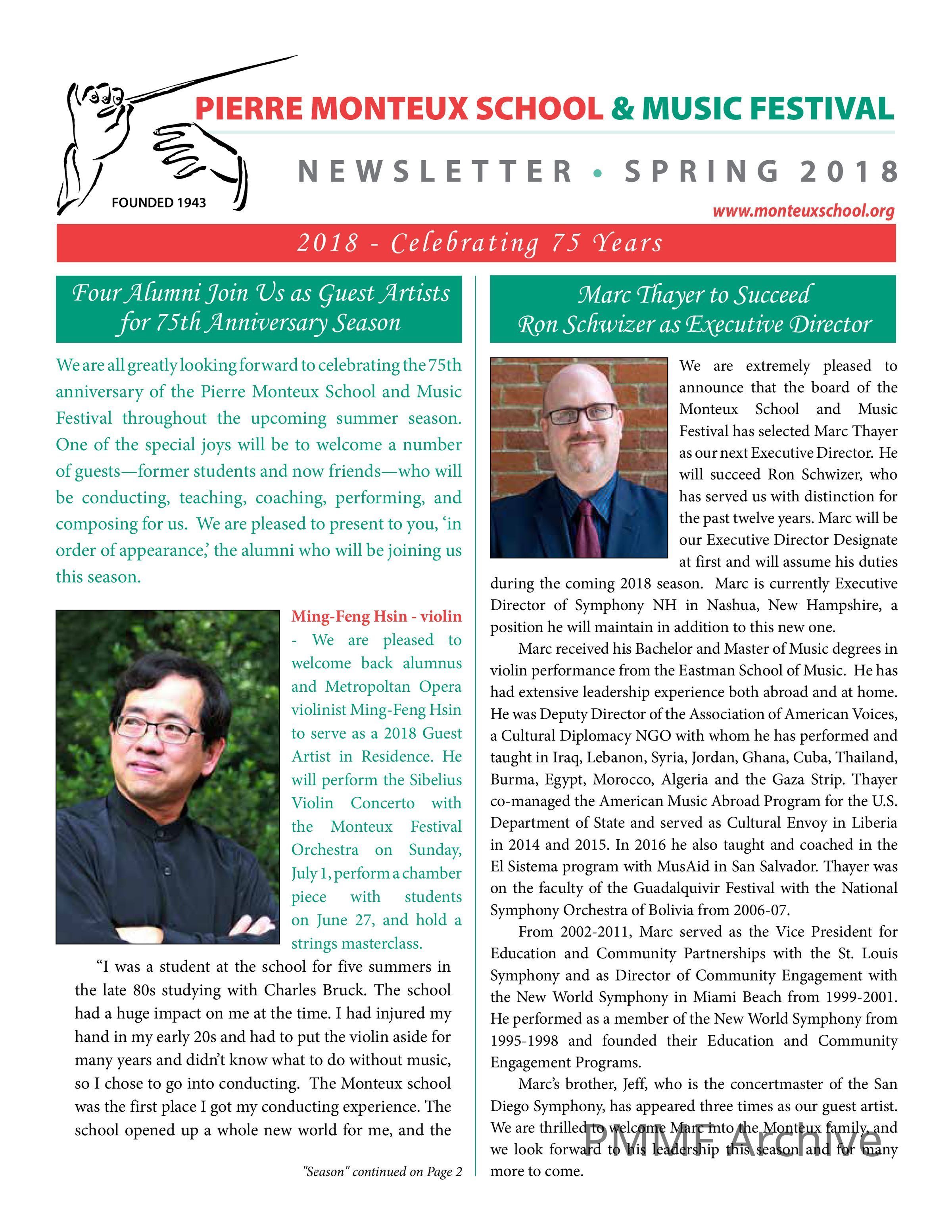 Spring 2018 Newsletter