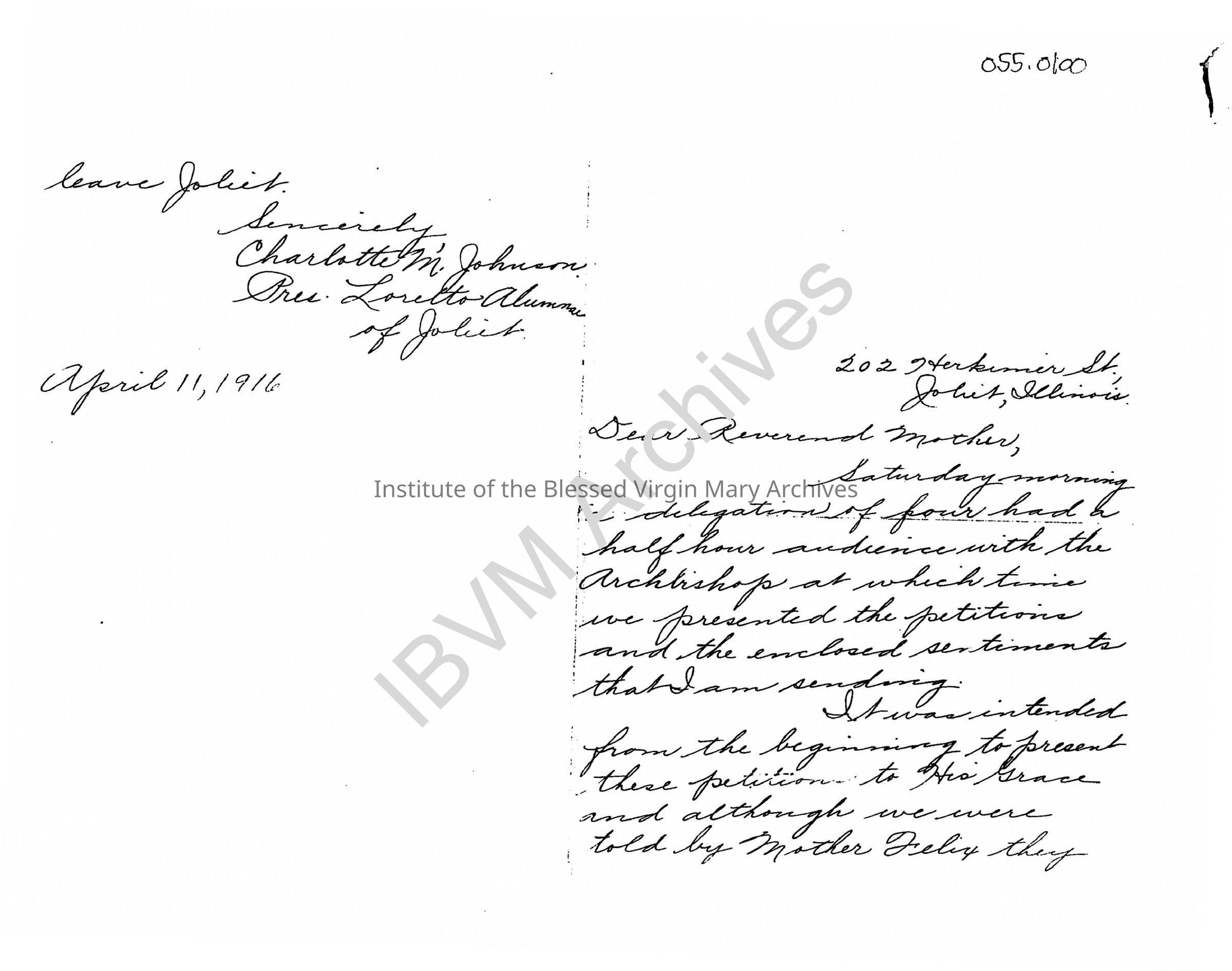 Letter from Charlotte M. Johnson: PDF, Watermarked