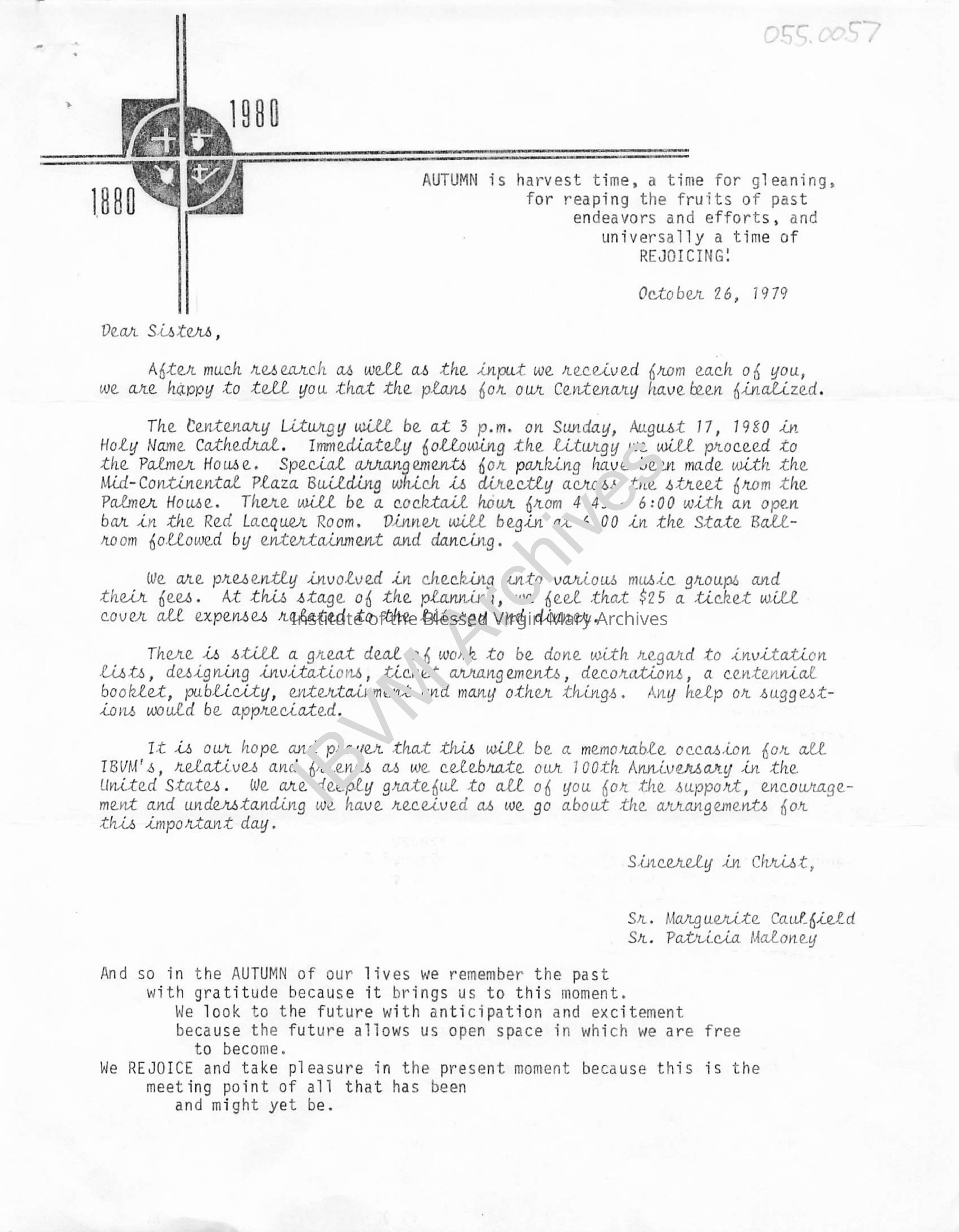 Centennial Letter: PDF, Watermarked