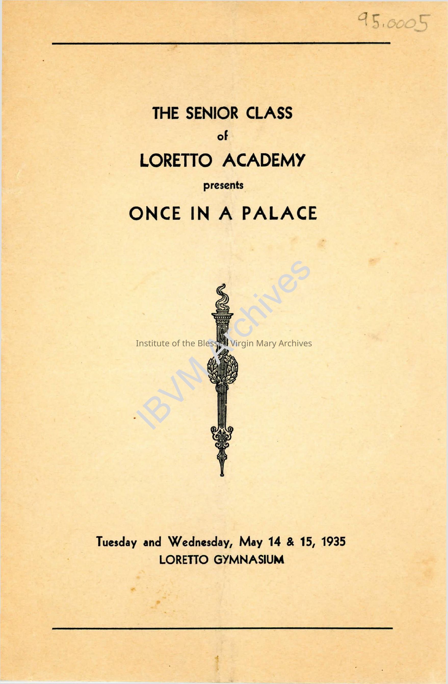 The Senior Class of Loretto Academy Presents Once in a Place: PDF, Watermarked