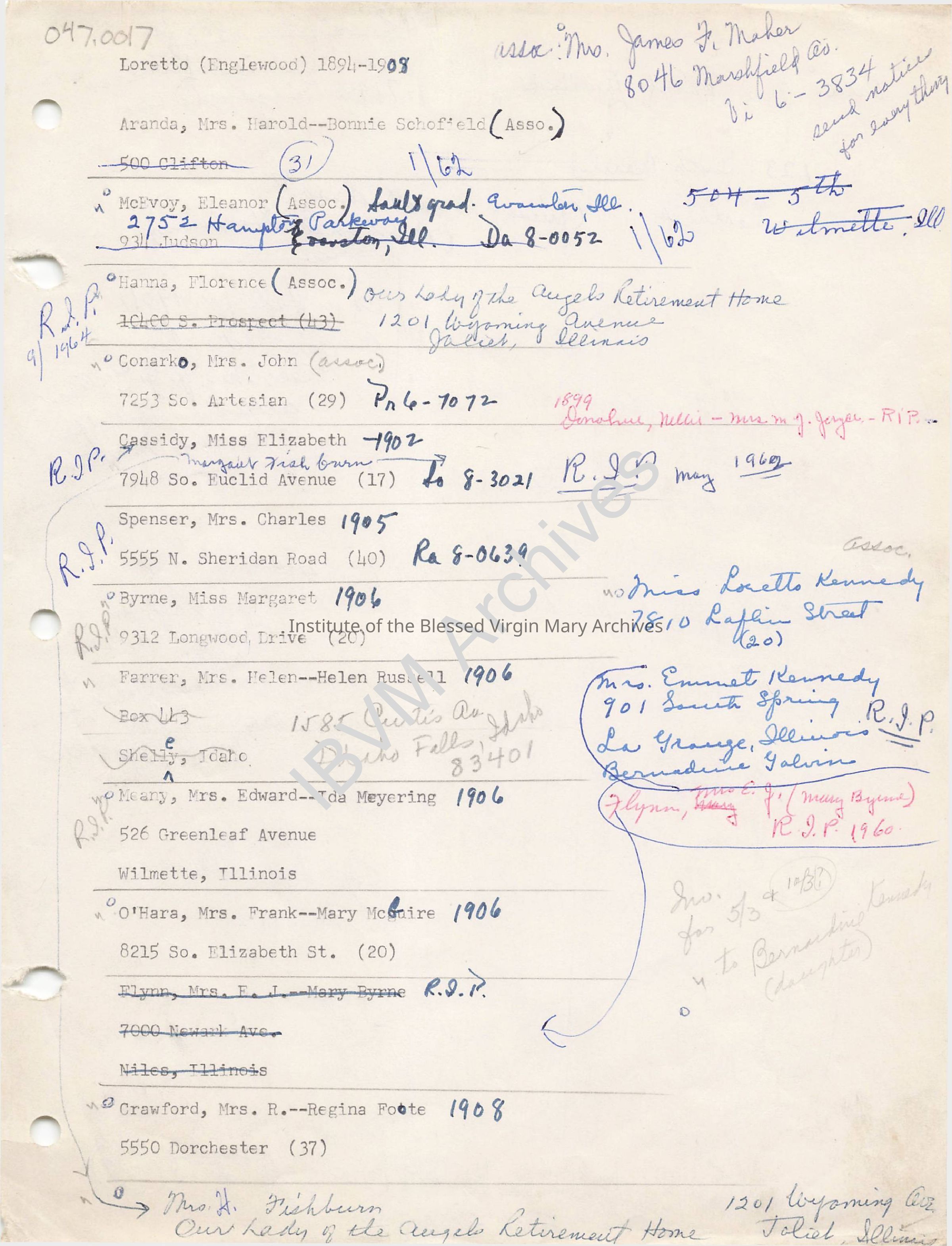 Record of Loretto High School Alumnae, 1894-1937: PDF, Watermarked
