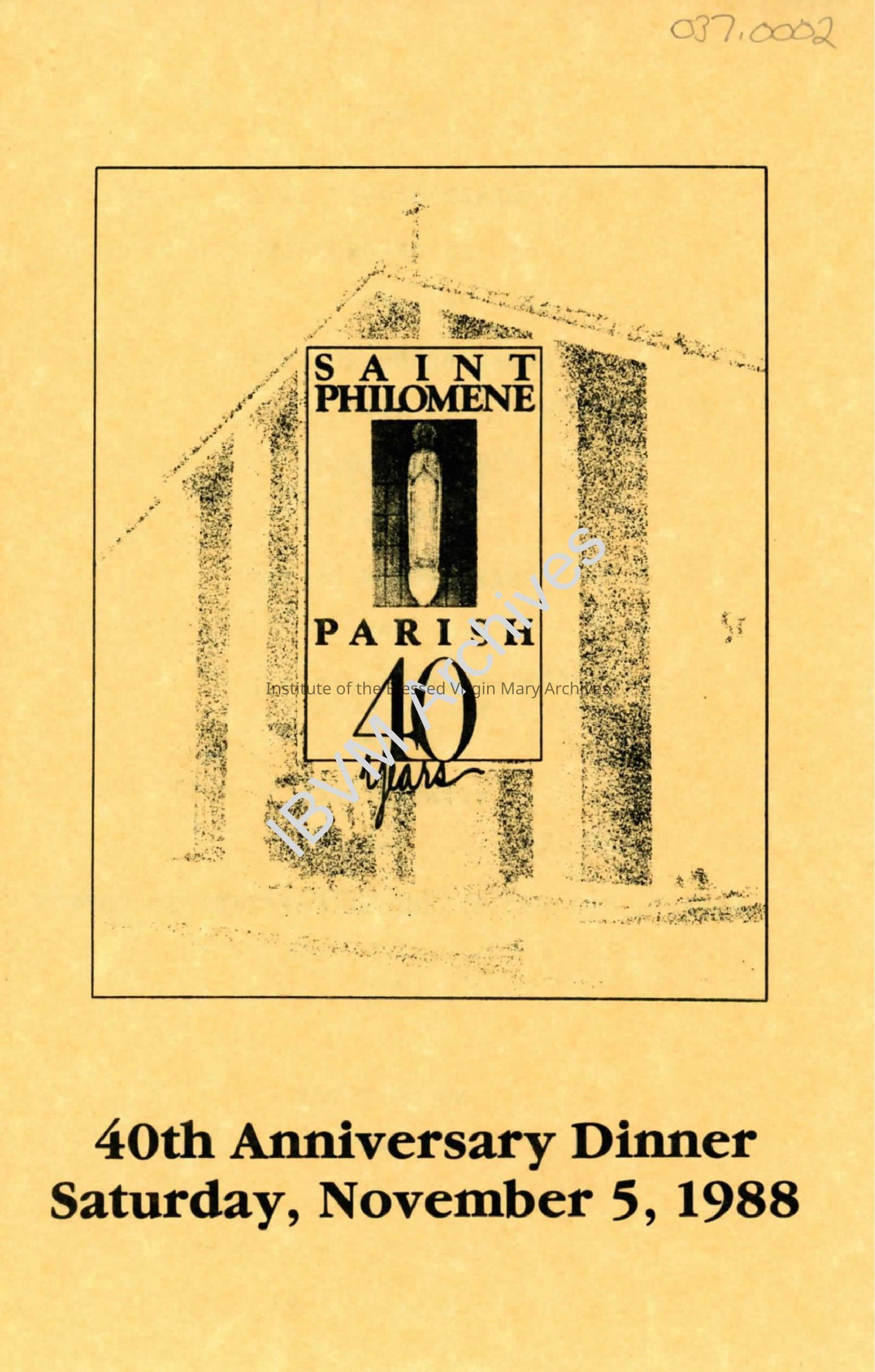 St. Philomene Parish 40th Anniversary Dinner Program: PDF, Watermarked